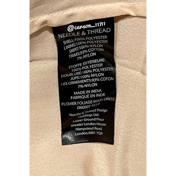 NWT BHLDN NEEDLE & THREAD ARYA DRESS 4 - Picture 15 of 17